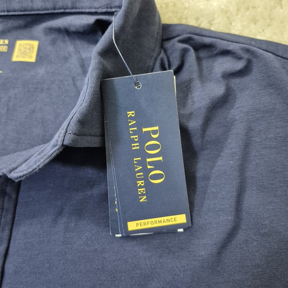 Polo Ralph Lauren Polo Shirt Mens XL Blue Cotton Stretch Golf Preppy Casual USA - Picture 4 of 10